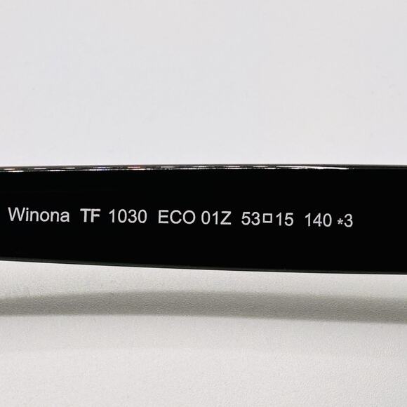 Tom Ford Sunglasses WINONA TF1030 01Z Black Cat Eye Brown Gradient Lens 53mm